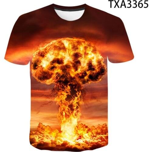 Atomic Bomb Explosion New 3D Printed Tshirt Men Women Children 3D T-shirt Summer Boy Girl Kids Fashion Style Streetwear Tops Tee