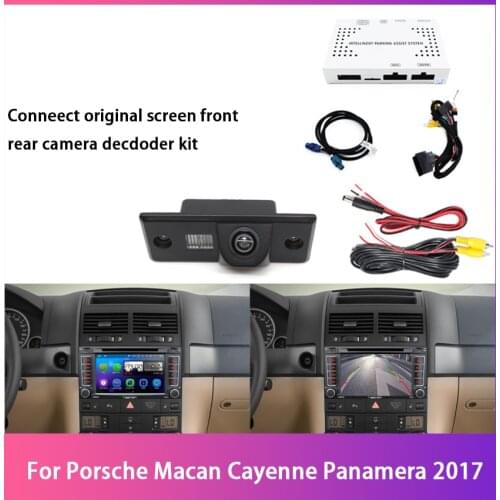 Car Wireless rear view reversing Camera For Porsche Macan Cayenne Panamera 2017 Auto Module Original car screen HD Decoder Box
