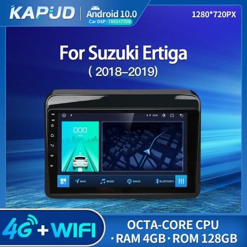 Kapud Android 10.0 Car Multimedia Video Player 9" For Suzuki Ertiga 2018-2019 Radio Stereo GPS Wifi DSP Navigation
