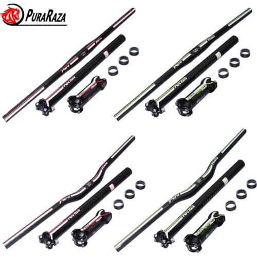 Free shipping! MTB bike bicycle carbon fibre handlebar+ seatpost+ Stem +top cap=1 lot