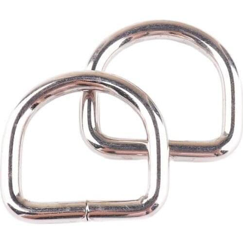 10PCS D Ring Silver 20mm Metal Buckle Webbing Backpack Bag Parts LeatherCraft Strap Pet Collar Sewing Handmade DIY Accessories