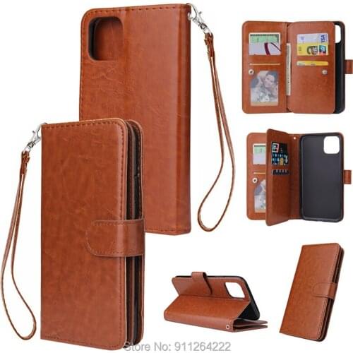 For iPhone X XS XR 11Pro Max SE 2020 Wallet Card Leather Luxury Case Flip Cover For iPhone 12 7 8 Plus 6 6s Plus Phone Bag