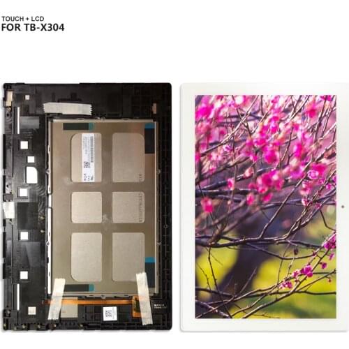 For Lenovo Tab 4 X304 TB-X304L TB-X304F TB-X304N TB-X304 LCD Display Screen Digitizer Touch Panel Glass Assembly + Frame