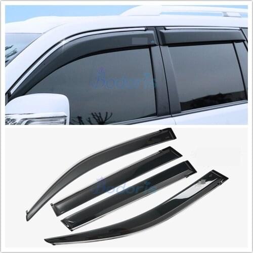 For Toyota Land Cruiser Prado FJ150 2010-2019 Window Exterior Visor Shade Sun Rain Guard Deflector Car Styling Prado Accessories