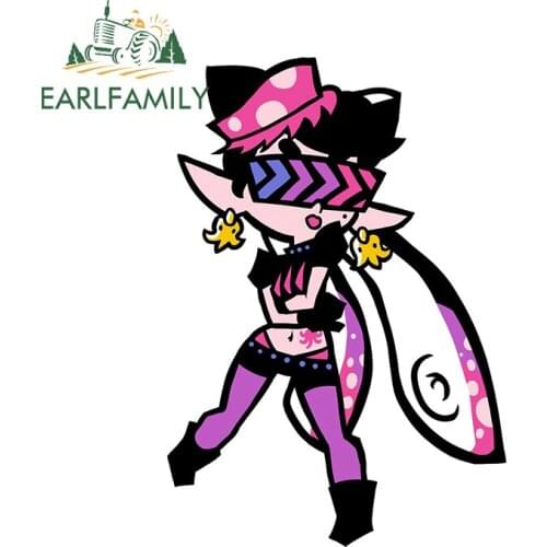 EARLFAMILY 13cm x 9.8cm for Splatoon Decal Waterproof Car Sticker Creativite Windows Surfboard Car Assessoires Sunscreen Decor