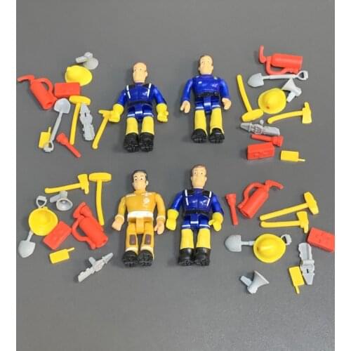 Fireman Sam Action Figures with Rescue Firefighter Garage Set Firemen Saving Team Kids Toy Cake Decorations Gift