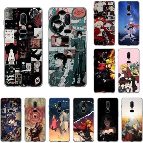 Fullmetal Alchemist Anime Silicone Soft TPU Phone Case for OnePlus 6 6T 9 8T 5T 7T 7 Pro 5 9R 8 Nord N10 N100 OPPO Realme6 Cover