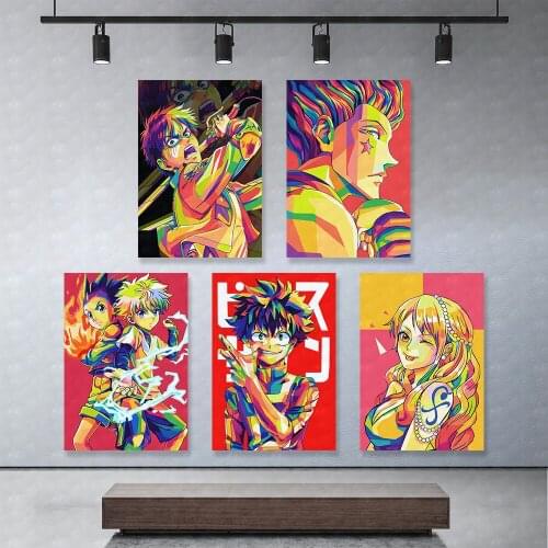 Canvas HD Prints Watercolorful Animation Painting Wall Art Poster Modern Colorful Home Decor Modular Pictures For Living Room