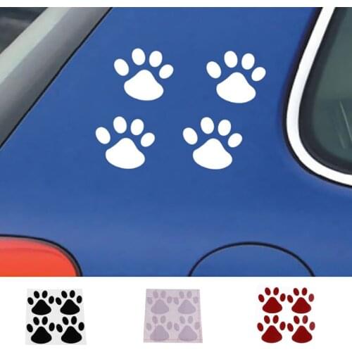 Car Sticker Cool Design Paw 3D Animal Dog Cat Bear Foot Prints Footprint 3M Decal Car Stickers 3 Colors Cute Cat Bear Claw