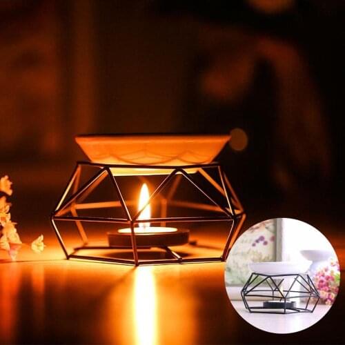 New Stainless Steel Aromatherapy Aroma Burner Glass Aroma Oil Lamp Gifts And Crafts Home Decorations Essential Oil Burner