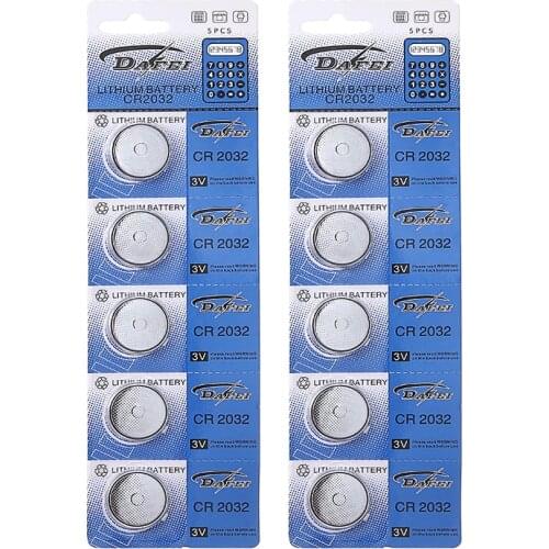 10 Pcs CR2032 Lithium Battery 3 V Button Coin Cell Batteries For Clocks Calculators Calculator Change Parts CR2032 Batteries