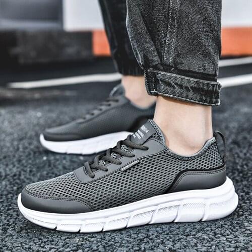 New Summer Mens Casual Shoes Mesh Breathable Comfort Male Sneakers Non-slip Running Jogging Walking Footwear for Men Size39-48