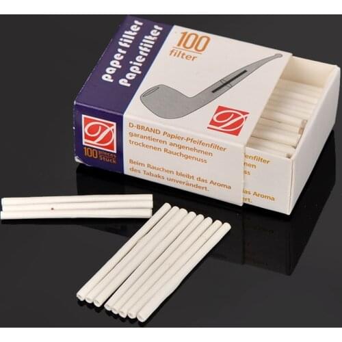 New 1pack Brand D 3mm pipe filters Cigarette Filters paper core for 100 of pack For Smoking Pipe Smoking Accessories