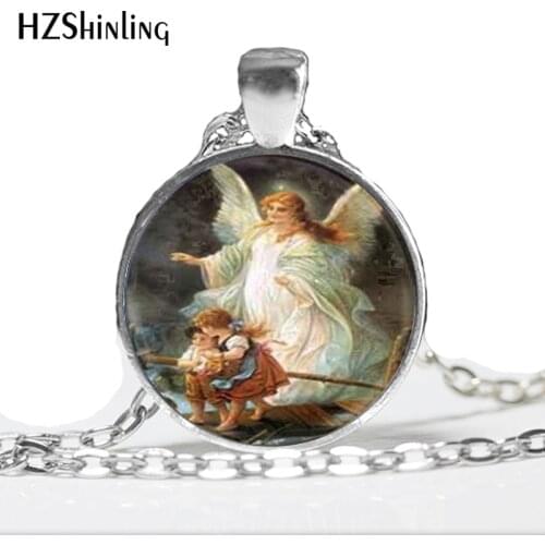Guardian Angel Necklace Guardian Angel Photo Glass Dome Necklace Pendant Angel Necklace HZ1