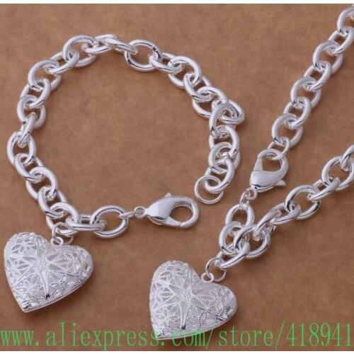 Silver Plated Jewelry Sets bracelet necklace /elcancja bmeakdla AS390