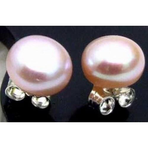 SALE 7.5-8mm Natural Purple Freshwater Pearl Earring Silver S925 stud-earrng