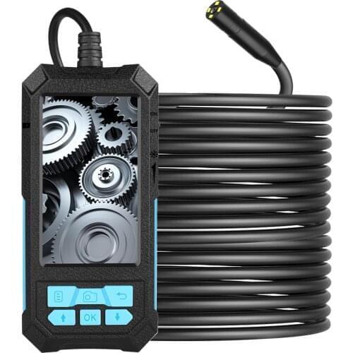 4.5'' Colorful IPS Industrial Endoscopy Borescope Inspection Camera Built-in 4 Dimmable Adjustable Brightness LEDs 14mm Lens