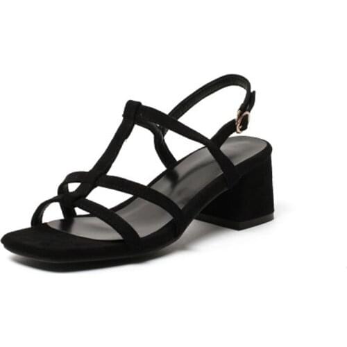 Big Size Simple sandals high heels sandals women shoes woman summer ladies