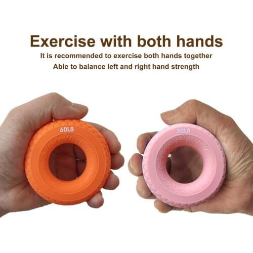 Silicone Hand Grip Strengthener Anti-Skid Tire Shape hand grip rings Relax Finger Trainer Strength Exerciser Unzip the toy