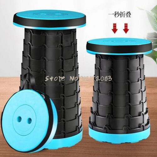 Net Red Thickened Folding Stool Adjustable Retractable Portable Outdoor Travel Fishing Train Household Plastic Stool