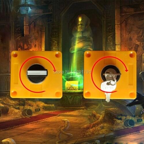 Takagism real life room escape props switch two knobs at the right position to open lock props