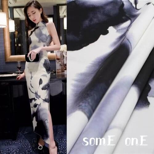 New Classical Style Printed Stretch Fabric Air layer Scuba Fabric DIY Cheongsam Dress Doll decor Designer Fabric 50*150cm