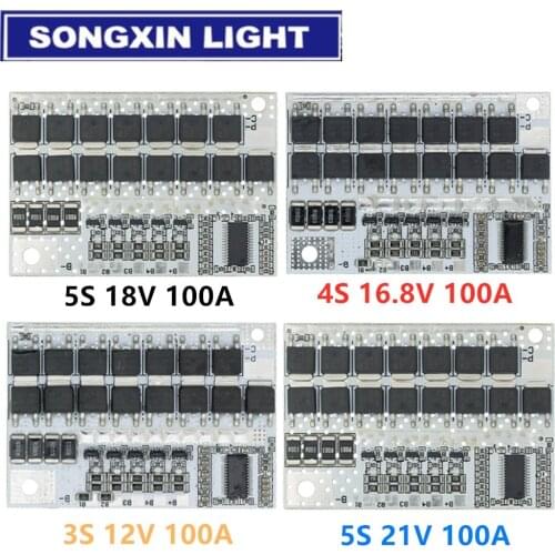 5S 100A 21V BMS 5S/4S/3S/3s/4s/5s Bms 12v 16.8v 21v 3.7v 100a Li-ion Lmo Ternary Lithium Battery Protection Circuit Board