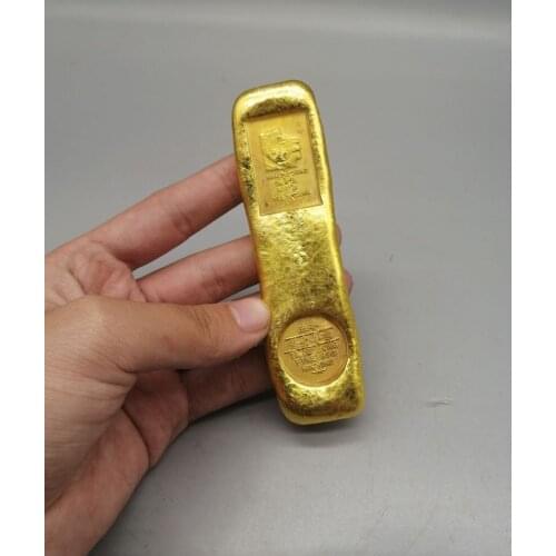 1pcs China Ancient Gold Bar Antique Crafts Gold Bars HongKong Collection Coin