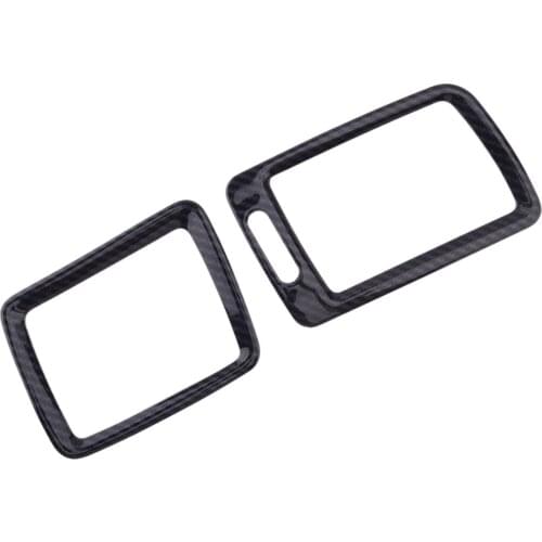 2pcs Carbon Fiber Print Dashboard Upper Console Air Outlet Vent Cover Trim Frame fit for HONDA Civic 8th 2006 2007 2008-2011