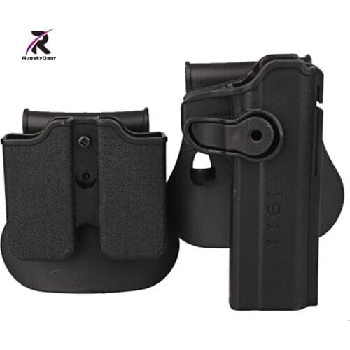2019 Airsoft sports SIG Sauer Pistolera Imi Defense Polymer Retention Roto Holster with Double Magazine Fits 1911 Style BD6101