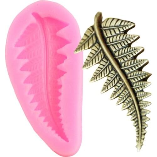 3D Fern Leaf Cake Border Silicone Mold Cake Decorating Tools Cupcake Topper Fondant Mould DIY Candy Clay Chocolate Gumpaste Mold