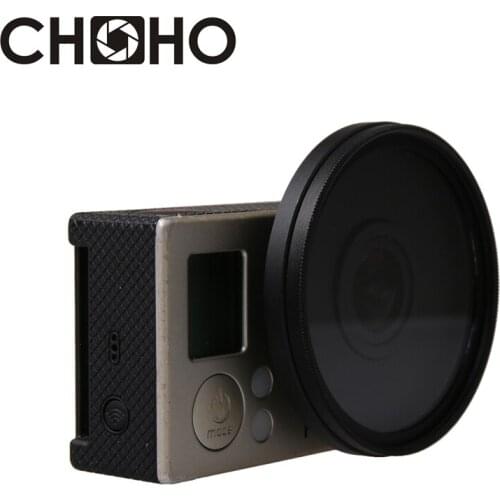 52mm UV Filter + aluminum Adapter Ring + Protective Cap Lente Filtors for Go Gro Hero 3 3+ 4 Accessories