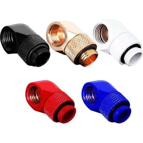 PC Water Cooling Tube Adapter Standard G1/4 Bspp Thread 90 Degree Rotary Water Tube Connector Adapter For All Corsair XF