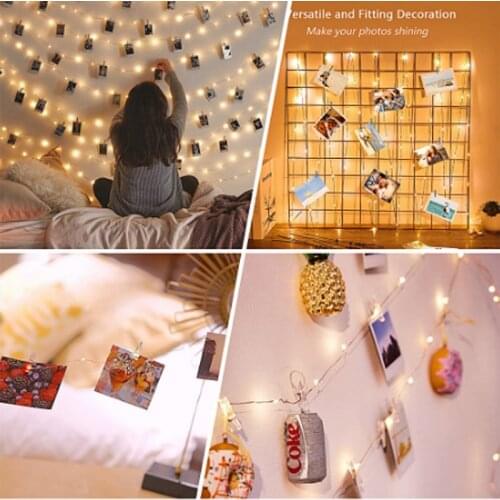 APP USB with timing function, music synchronization background wall, photo clip, light string LED holiday decoration LED string