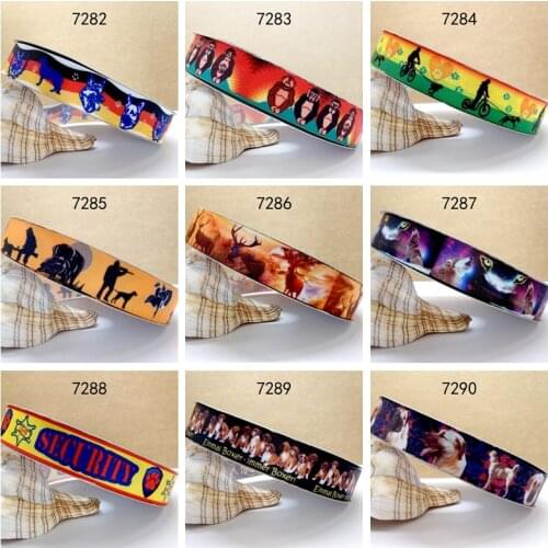 Free shipping 50 yard dog printed grosgrain ribbon 7290