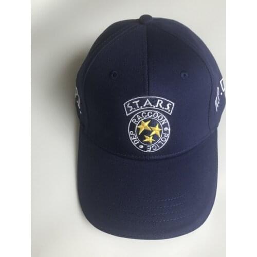Biohazard STARS S.T.A.R.S. RPD Logo RACCOON POLICE DEP Embroidery Hat Dark Blue Cosplay Baseball Cap