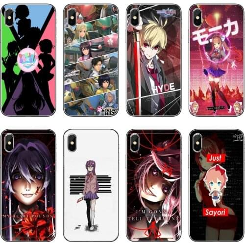 Ddlc Animated cartoon girl Accessories phone Case For Huawei P30 P20 Pro P10 P9 P8 Lite Y5 Y6 Y7 Y9 P Smart Plus 2018 2019