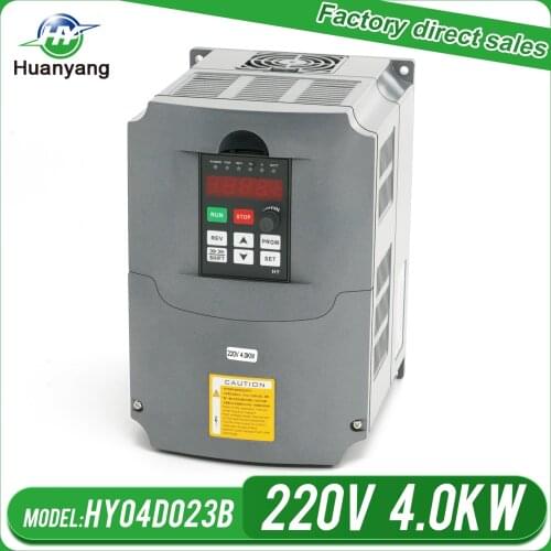 New HUANYANG inverters High Quality 4.0KW 220V 16A VARIABLE FREQUENCY DRIVE INVERTER VFD Factory Direct Sales free shipping