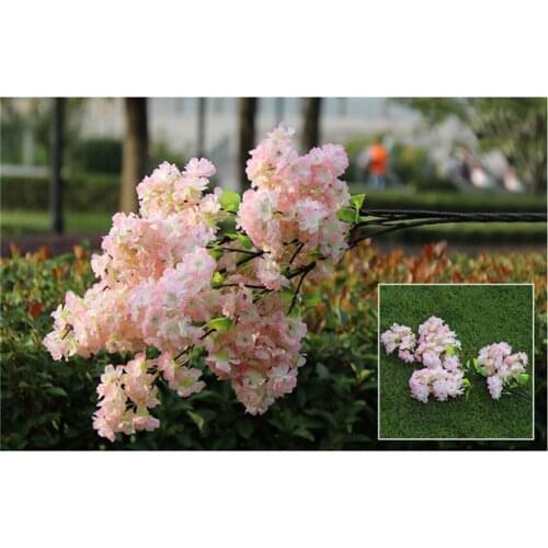 Artificial Cherry Blossom Flower Branch Flowers Arrangements For Home Wedding