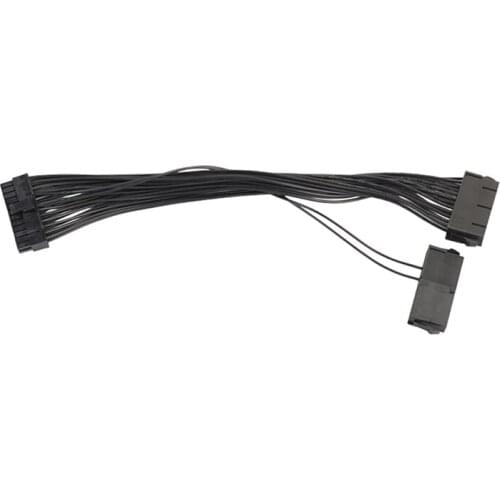 24 Pin to 20+4 Pin Dual Power Synchronous Start Cable Supply Cable Splitter Adapter 24 Pin Motherboard Extension Cable