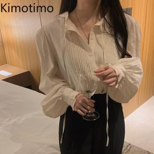 Kimotimo Women's Ruffle Shirts
