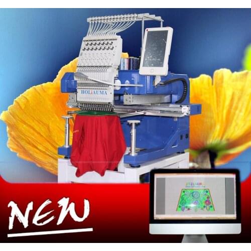 China 10 years service ! HOLiAUMA Computer Embroidery Machine Cap T-shirt Bead Sequin Easy Cording High Speed Machine 1 head