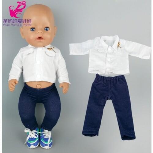 Doll jacket 43cm Baby Doll coat pants for 18 Inch Girl Doll clothes jeans coat Ropa y su Hermanita doll outfit