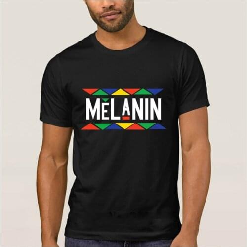Fashion Newest Mens T Shirt Melanin Unique Mens T-Shirt Summer Cotton Clothing Tshirt Mens Top Quality