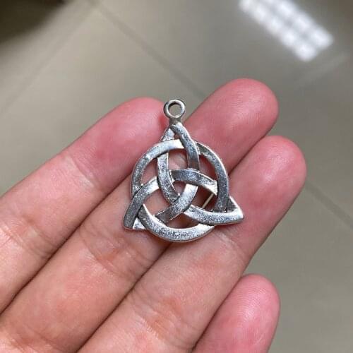 12pcs/lot Fashion Celtic Knot DIY Handmade Pendant Necklace Earrings Accessories Charms Findings Jewelry Making Supplies