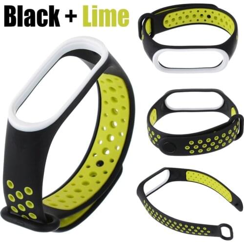 Mayitr Replacement Soft Silicone Wrist Band Double Color Bracelet Wrist Strap For Xiaomi Mi Band 3 Watch Band Smart Accessories
