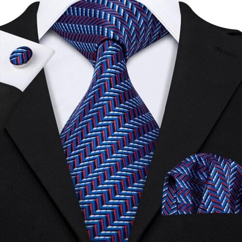 LS-5015 Ties For Men 100% Silk Tie Hankerchief Cufflinks Set 8.5cm Wide Barry.Wang Necktie For Men Wedding Business Dropshipping