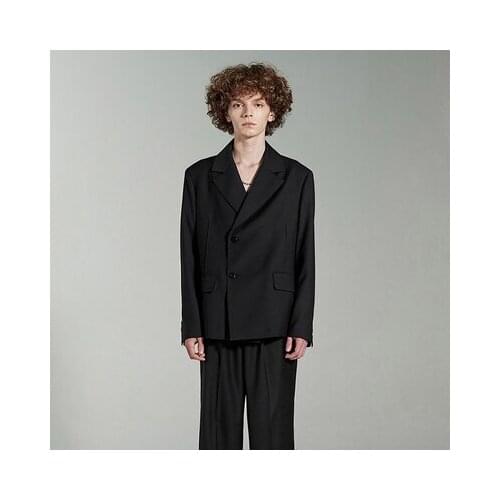 Mens suits, suits, Yamamoto style, minimalism, loose minimalism, dark business