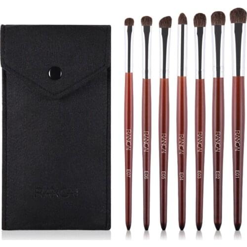 7 Pieces Pure Colt Horsehair Eye Shadow Full Cosmetic Brush Set Sfumato Beauty Makeup Tool E653