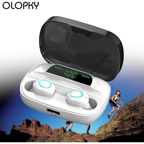 New TWS Bluetooth Headset 5.0 Wireless Dual In-Ear Digital Display Stereo HIFI Sports IPX7 Waterproof Earphones 3500 MAh Battery